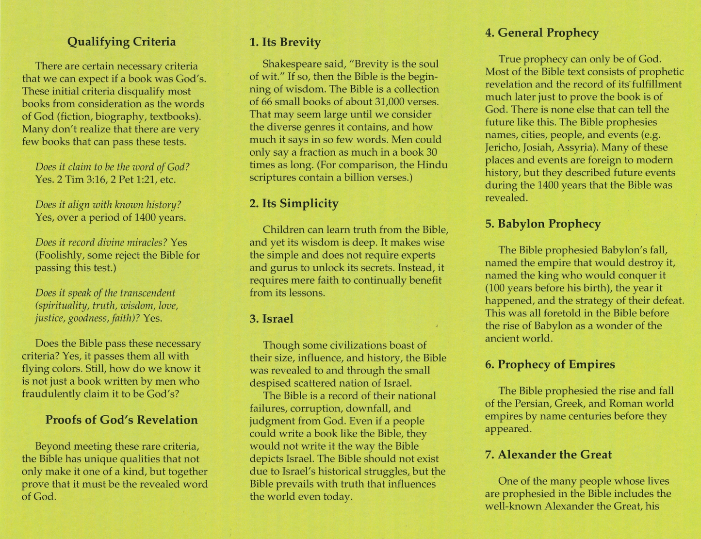 12 Proofs the Bible is the Word of God (25 Pack)