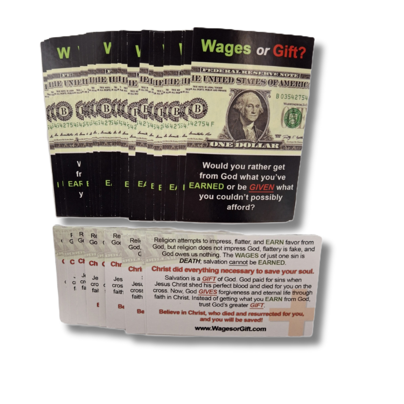 Wages Or Gift Card (100 Pack)
