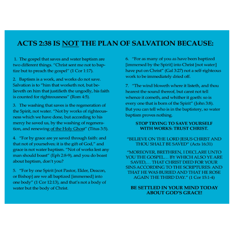Acts 2:38 (50 Pack)