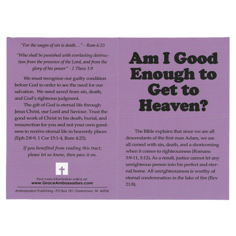 Am I Good Enough To Get To Heaven? (50 Pack)