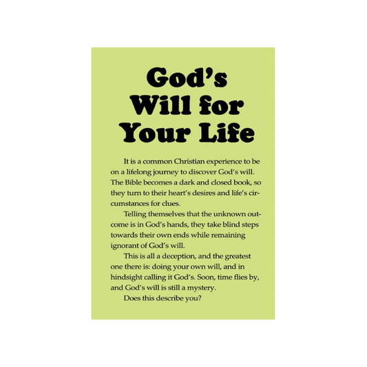 God's Will For Your Life (50 Pack)