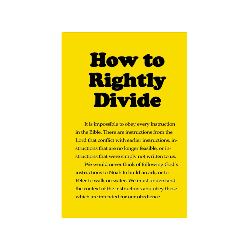 How To Rightly Divide (50 Pack)