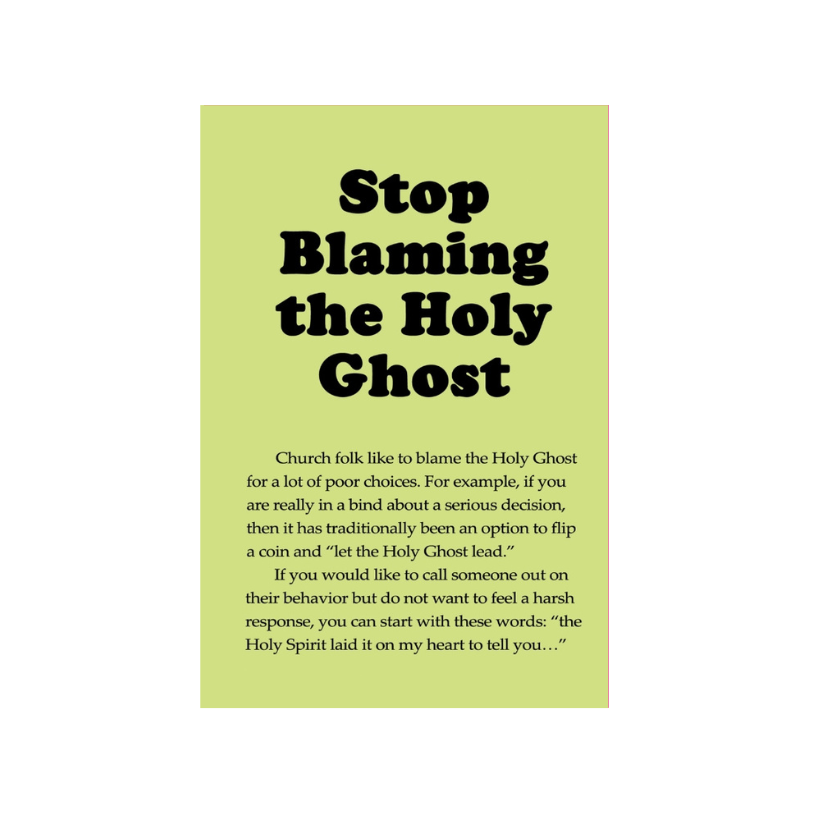 Stop Blaming The Holy Ghost (50 Pack)
