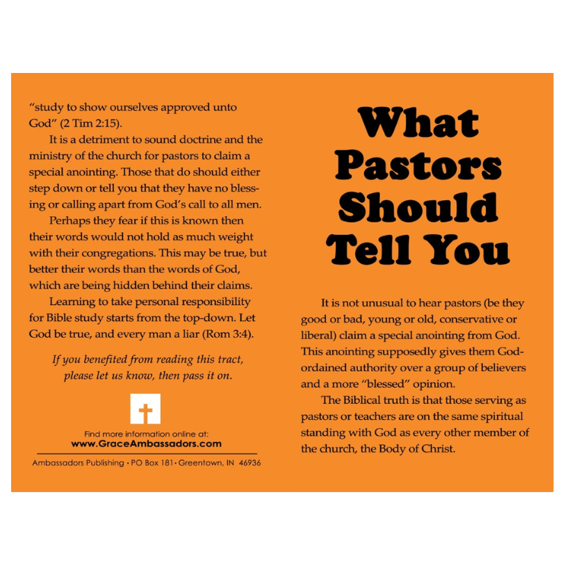 What Pastors Should Tell You (50 Pack)