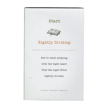 Start Rightly Dividing