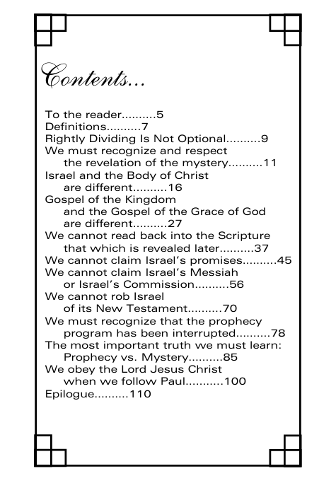 Basics Of Mid Acts Dispensationalism