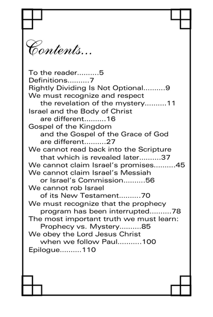 Basics Of Mid Acts Dispensationalism