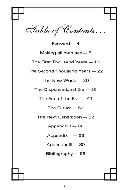 History Of Dispensational Thoughts ...and Why It Matters