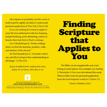 Finding Scripture That Applies To You (50 Pack)