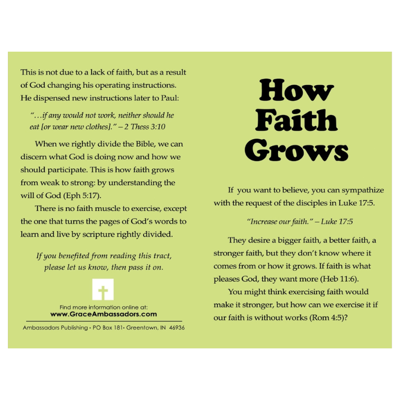 How Faith Grows (50 Pack)