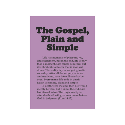 The Gospel: Plain And Simple (50 Pack)