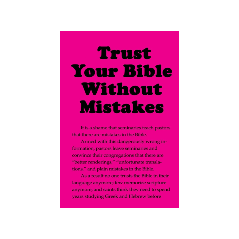 Trust Your Bible Without Mistakes (50 Pack)